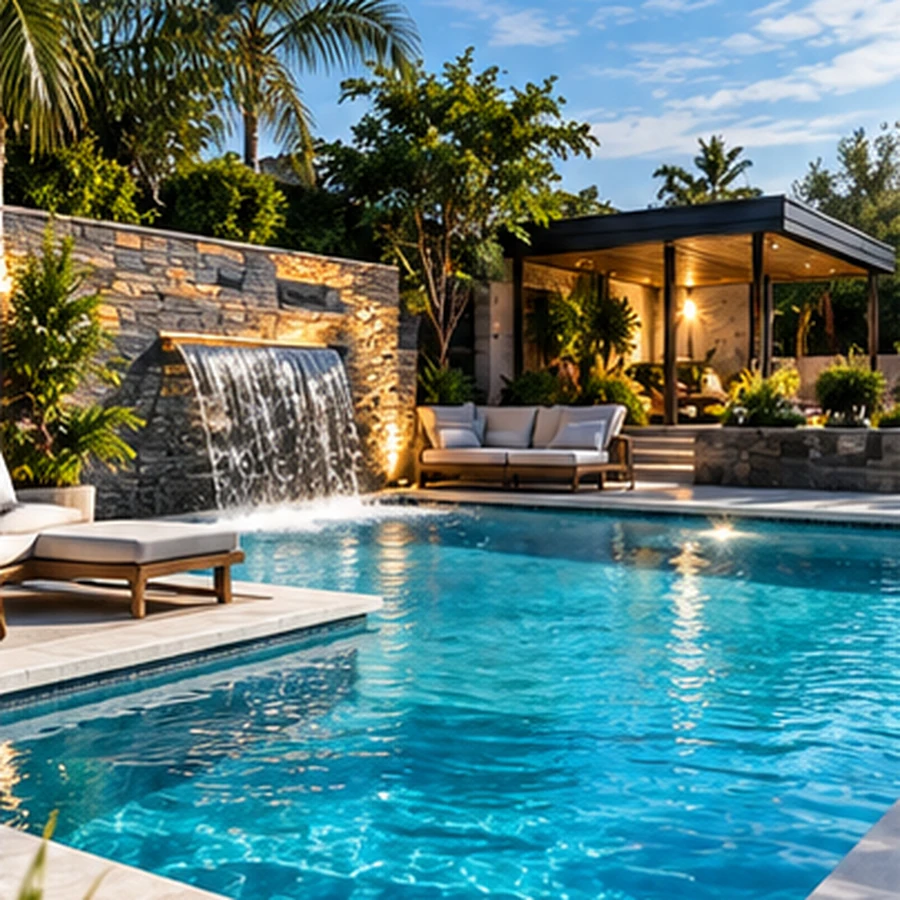 Pools & water — illustrative concept